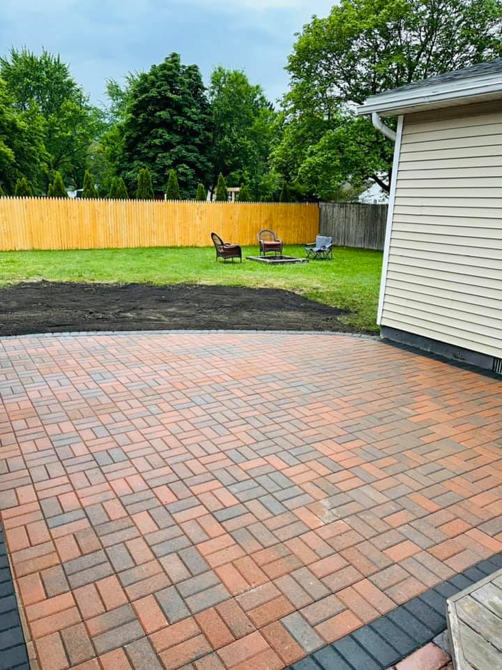 Mid Lakes outdoor contracting red paver patio-2