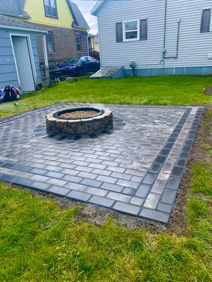 Mid Lakes Outdoor Contracting circle fire pit patio project-5